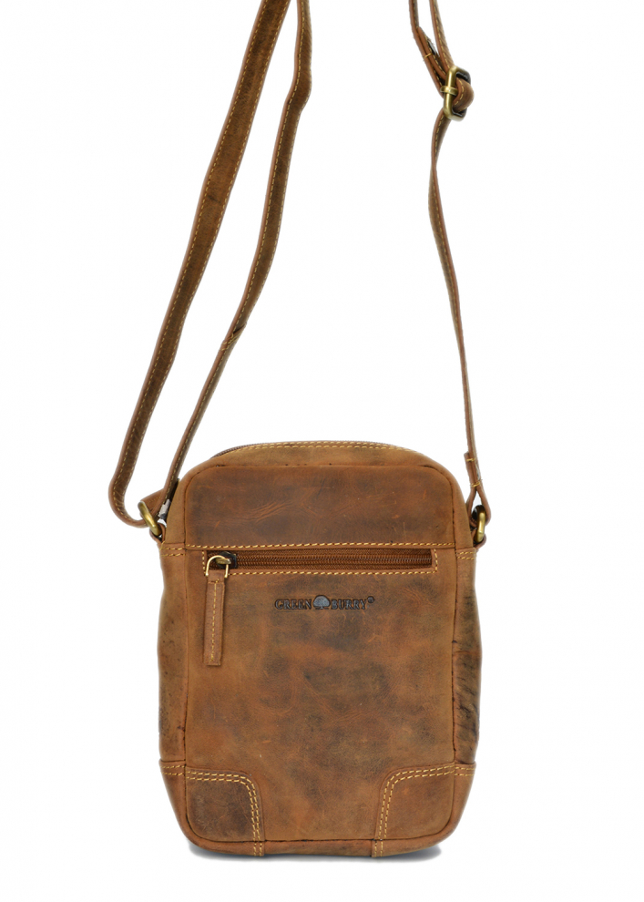 Vintage-Leder Herrentasche XS Farbe braun
